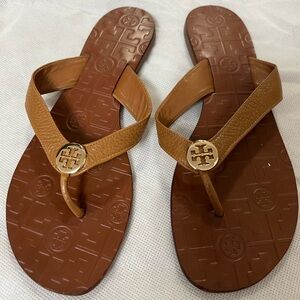 Tory Burch Leather Sandal - Brown